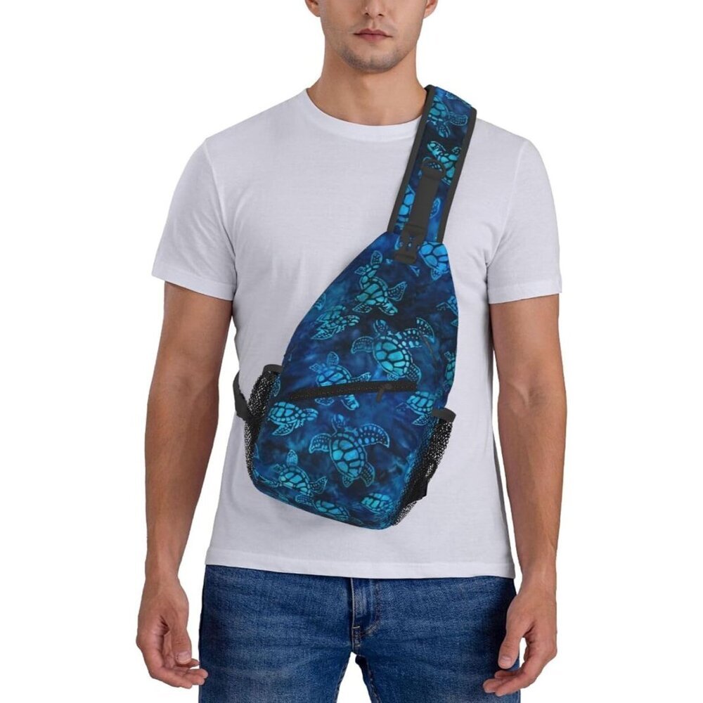 Elevate Your Adventures with the Stylish Sea Turtle Sling Bag - Waterproof - Picture 7 of 8